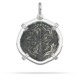 1622 Atocha Coin Silver 4 Prong Bezel  with Shackle